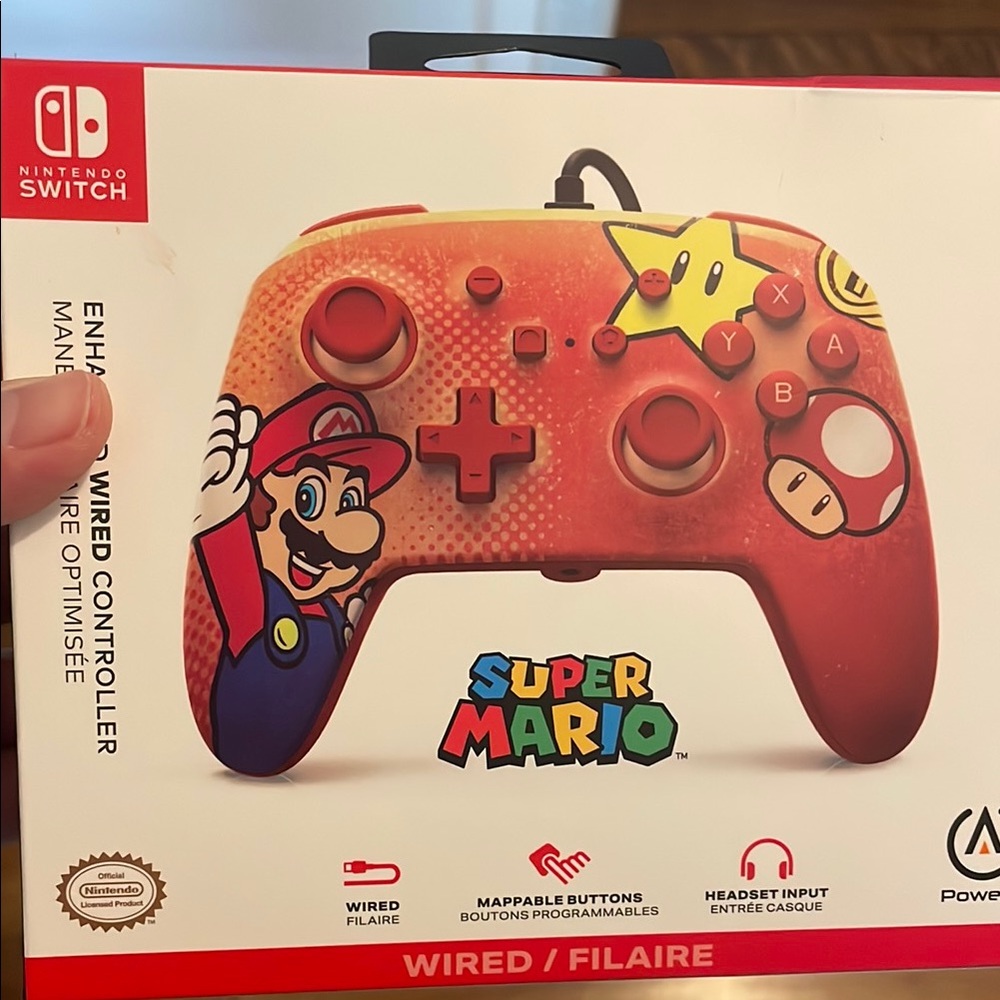 Nintendo Switch Super Mario Wired Controller - Red